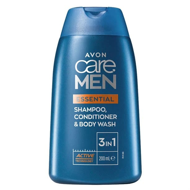 Avon Care Men Essential Shampoo, Conditioner & Body Wash 200ml