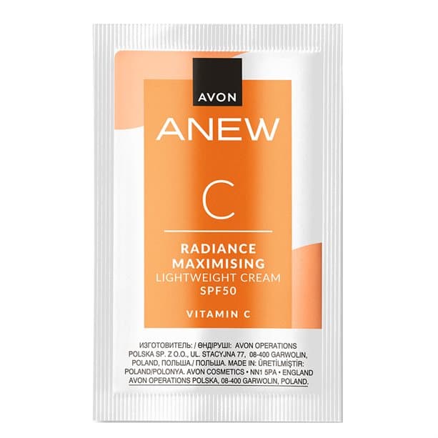 Anew Vitamin C Radiance Maximising Lightweight Cream SPF 50 Sample Sachet 2ml