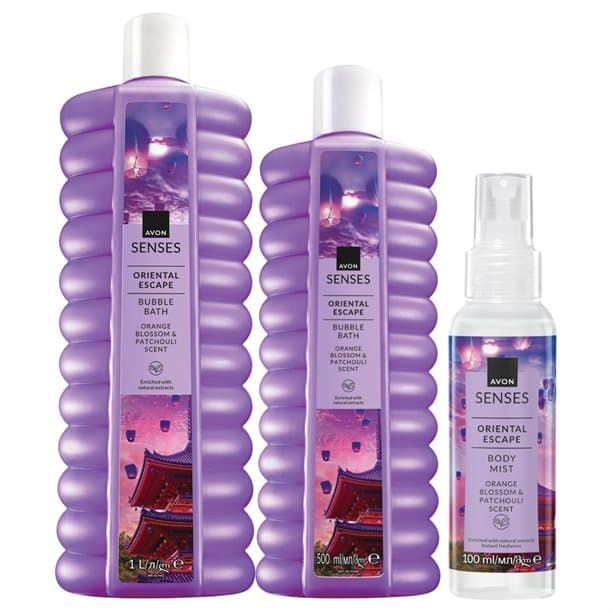 Senses Oriental Escape Bubble Bath 1000ml, 500ml & Body Mist 3 piece(s)