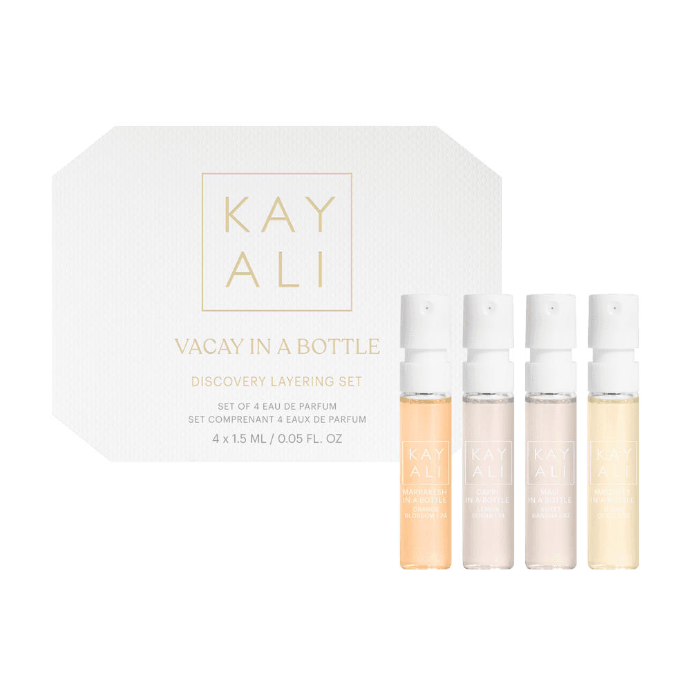 Kayali Juicy Apple/Kokomeili Elixir/Utopia Vanilla Coco/Fleur Majesty Set (4x30ml) (White Box)